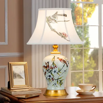 Настолна лампа от китайската керамика TEMAR LED, модерен, Креативен луксозна Настолна лампа, Модерен за дома, дневна, кабинет, Спалня