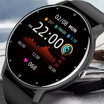 Новите смарт часовници Мъжки Дамски Спортни фитнес-часовник с пълен сензорен екран, Водоустойчив IP67 Bluetooth За Android и Ios Smartwatch Мъжки + кутия