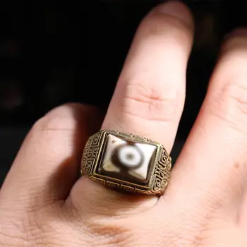 Ново серебрение проба 925 с печат отзад инкрустация по Цвят, Регулируеми пръстени Tianzhu, Оригинален Прост дизайн, ретро аксесоари, пръстен
