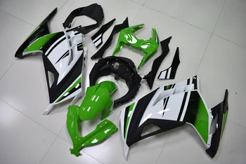 Обтекатели Zx300r 14 15 Обтекатели ZX EX 300 EX300 Ninja 2013 2013 - 2015 Зелено-Черен Кожух, EX 300 Ninja 13 14