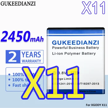 Преносимото батерия GUKEEDIANZI висок капацитет X 11 2450 mah за XGODY X11