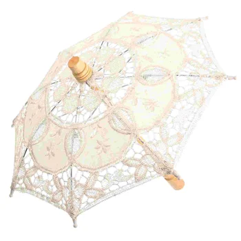 Сватбен чадър, Декоративен аксесоар за костюми на Булката, Чадър за сцена, Дантелени чадъри, чай, Реколта