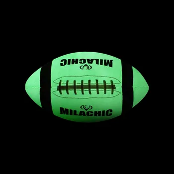 Светещи в тъмното футболна топка, 6-ти размер, с блеснали топка за американски футбол, светлинен футболна топка за ръгби за деца младши юношеството