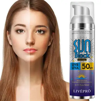 Слънцезащитен спрей за лице 50 мл SPF50 Слънцезащитен крем с широк спектър на действие Хидратиращ Слънцезащитен крем за повечето типове кожа, които могат да се ползват на открито