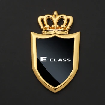 Стикери на автомобилни икони, странични стъкло, метал, автомобилни стикери за Mercedes Benz E-CLASS с логото, автомобилни аксесоари