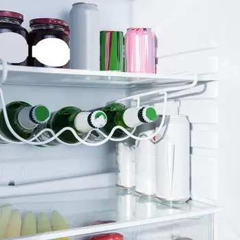 Стойка за бира в хладилника Увеличете пространството на хладилника с помощта на организаторите за бира и вино, железопътни висящи рафтове за охлаждане на шкафовете, кухня