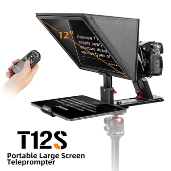 Телесуфлер Bestview T12S 12,9 См с Голям екран за Огледално-рефлексен фотоапарат фото студио iPad Смартфон За Запис на интервю Телесуфлер