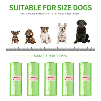 Торбички за кучешки какашек с херметични Компостируемой течност за рециклиране на отпадъци на домашни любимци без мирис за кучешки кученце 720 Пакети, 48 ролки