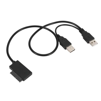 Тънък Кабел SATA от USB 2.0 до 7 + 6 с Външно Захранване За лаптоп SATA Адаптор конвертор Подкрепа Window Xp/7/8/10 Mac OS EM88