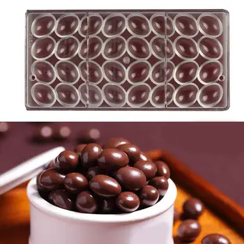 Форма за шоколад Пластмасова, с твърдо съединение, изработени от поликарбонат, Форма за малки яйца, Многокомпонентная Прозрачна Форма за печене шоколад CW