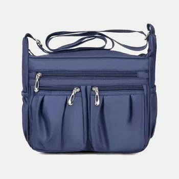 Чанта през рамо с голям капацитет за жени, чанта-месинджър, Ежедневни водоустойчив Оксфорд многопластова чанта през рамо, чанта за пазаруване за мама