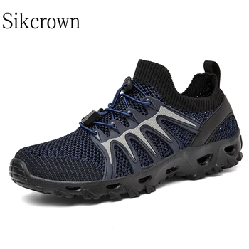 Черни Водни маратонки 47 размер за мъже, треккинговые сандали, Дишаща годишна водна обувки за дейности на открито, многофункционални спортни разходки