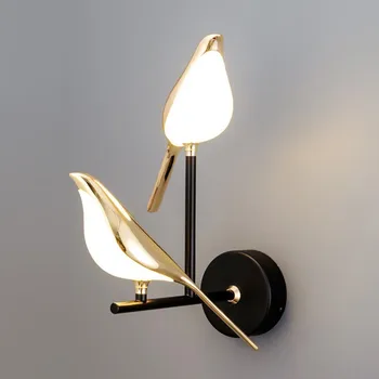 Четиридесет под лампа, лампа на стената на хола на дивана скандинавски минималистичен дизайнерски творчески светлина луксозна спалня настолна лампа нощна птица
