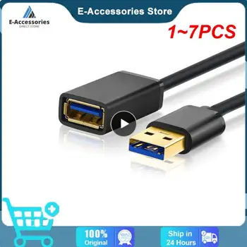 1-7 бр. Удължител Kebiss USB3.0 за Smart TV One SSD, USB-USB кабел-удължител за пренос на данни Mini USB3.0 2,0 Удължител