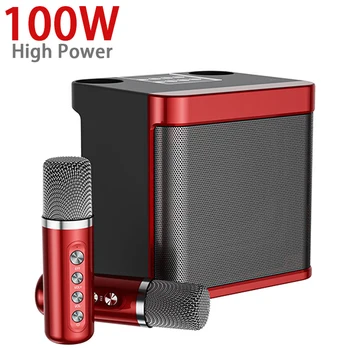 100 W Высокомощный Безжичен Портативен Микрофон Bluetooth Високоговорител Звукът на Семейния Партита, Караоке Субуфер Boombox caixa de som YS-203