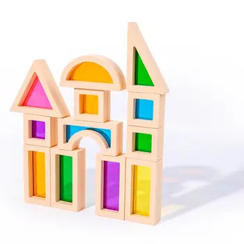 25 броя штабелируемых строителни блокове, играчки Монтесори, обучение цвят форма