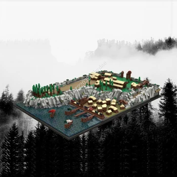 2576 бр. MOC Viking Village - Каттегат Архитектурен Модел градивните елементи на Технологични Тухли Играчки За Творческа Събрание, Празнични Подаръци