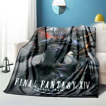 3D Игра Final Fantasy одеяло с принтом за легло, Одеяло за пикник Одеало за климатик Разтегателен коварен одеяло Одеало за легло