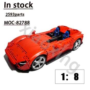 42143 Класически спортен автомобил е съвместим с MOC-128423 Нов градивен елемент на спортен автомобил Model1: 84033 partschildren's BirthdayToyGift