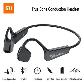 Bluetooth-слушалки Xiaomi с костна проводимост, спортни слушалки, безжични слушалки с микрофон, ухото на куката TWS, бас, Hi-Fi Стерео за бягане