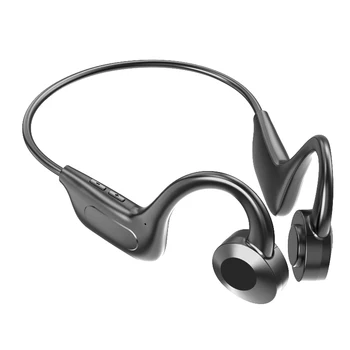 Bluetooth-слушалки с костна проводимост, Шумоподавляющие Безжични Слушалки в ушите, Черни Спортни Слушалки