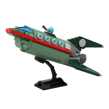 Gobricks MOC Planet Express Кораб за доставка на Futurama Модел на кораба Тухли Космически кораб е Набор от градивни елементи за подарък на детето си за рождения ден