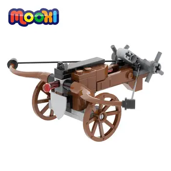 MOOXI Средновековието Военен Арбалет Оръжие Развитие на Детски Играчки За Деца и Подаръци Блок Строителство Тухла Сглобяване на Детайли MOC5041