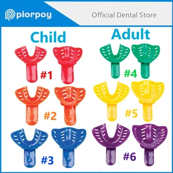 PIORPOY 12 бр. Тави За най-хвърля на зъбите, Многоцветни Пластмасови за Еднократна употреба Стоматологичен Тава За Възрастни И Деца, Лабораторен Инструмент Зъболекар