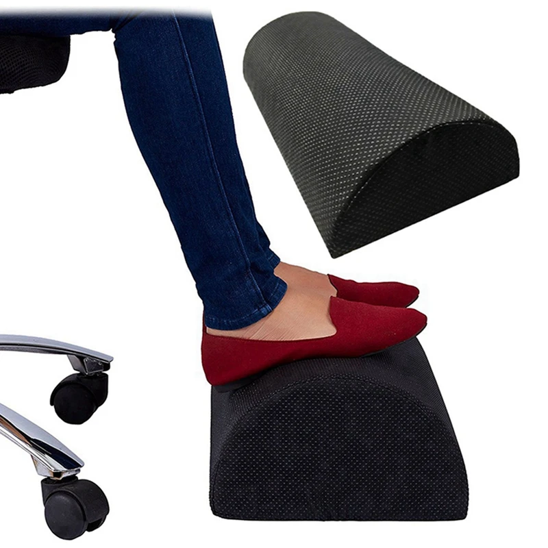 2X Ергономична възглавница за краката, поставка за крака под масата крака на стол, възглавници от пяна, Масажна поставка за краката от стиропор (чиста кърпа) - 2