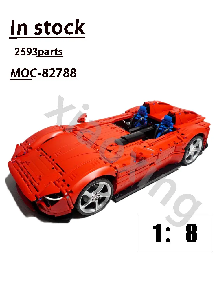 42143 Класически спортен автомобил е съвместим с MOC-128423 Нов градивен елемент на спортен автомобил Model1: 84033 partschildren's BirthdayToyGift - 1