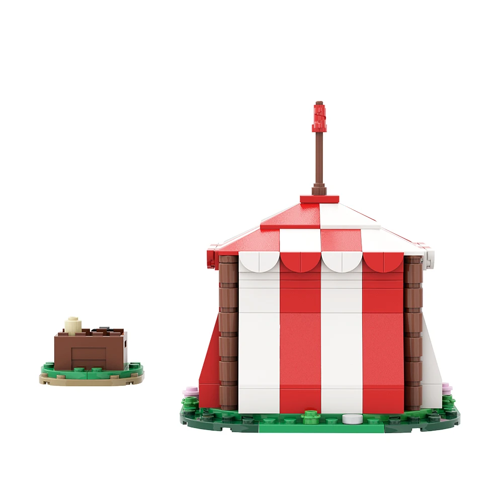 MOC Средновековни Военни Къмпинг палатки, набор от градивни елементи, Модел палатки Knightss, Обучение тухлени играчки за деца, подарък за рожден Ден за деца - 3