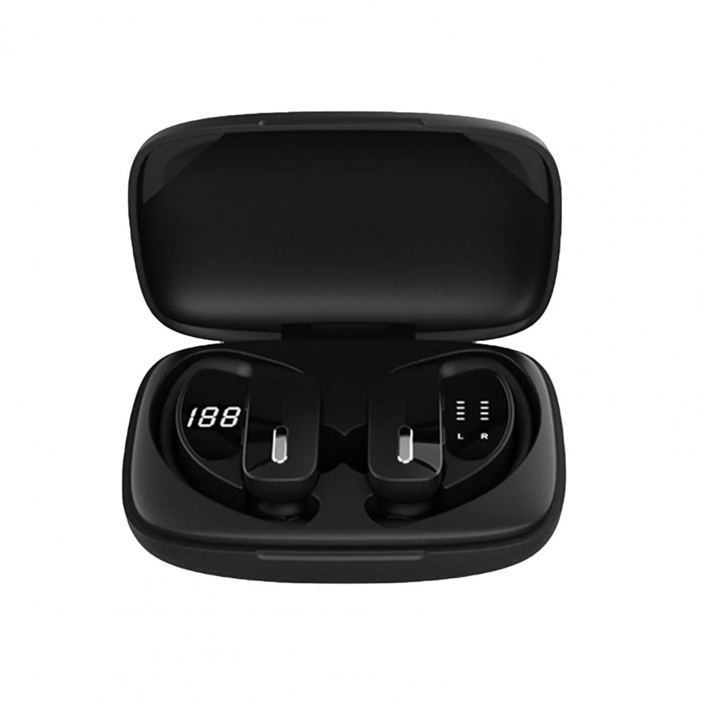 Безжични Bluetooth Слушалки С 5,0 Заушником, Слот за Слушалки TWS, Музикални Слушалки с микрофон с Дълбок Бас, с Микрофон IPX5, Водоустойчива Спортна Слушалки За Упражнения - 3