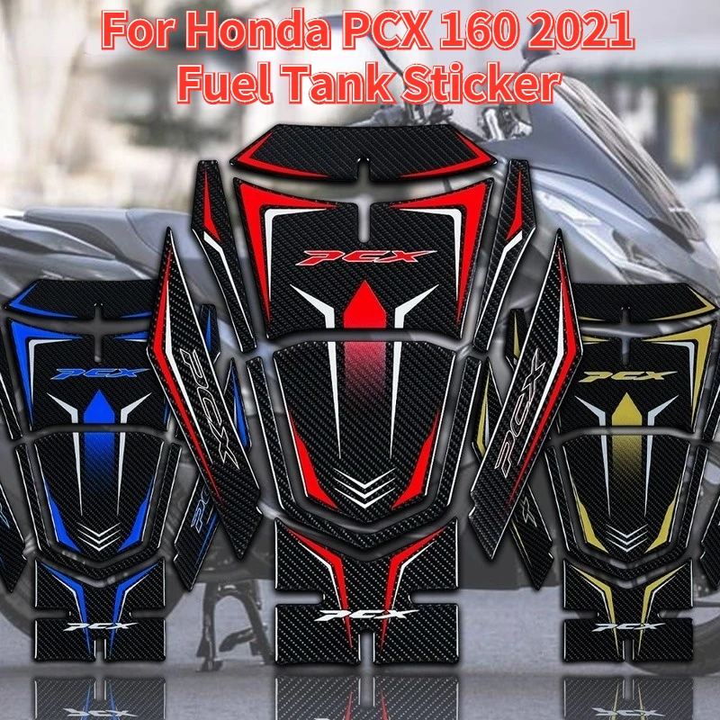 Въглеродни Влакна За Honda PCX160 Pcx 160 2020 2021 2022 Стикер На Горивния резервоар на Мотоциклет, Защитно покритие За Газ, Аксесоари, Водоустойчив - 0
