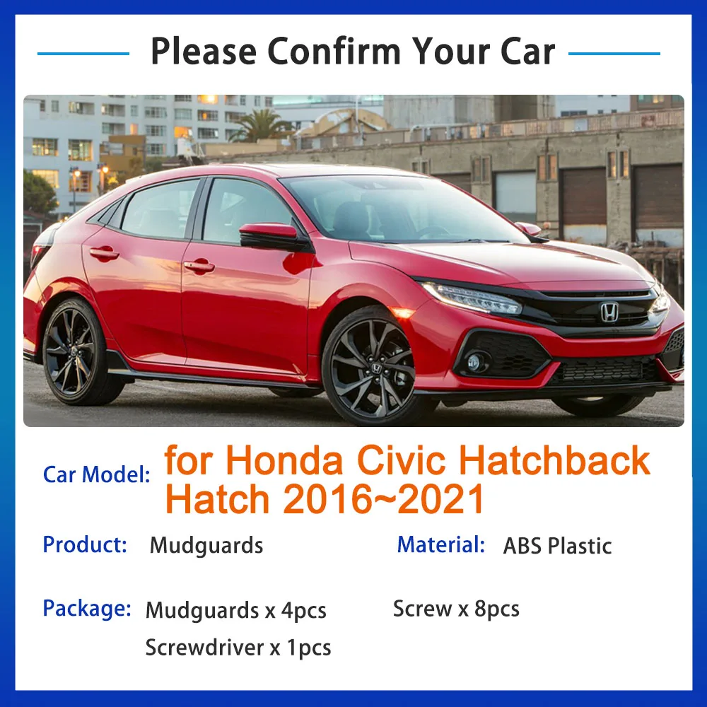 За Honda Civic Хетчбек Хетчбек 2016 ~ 2021 Аксесоари 2017 2018 2019 2020 Калници Калници Калници Предното И Задното Крило - 1
