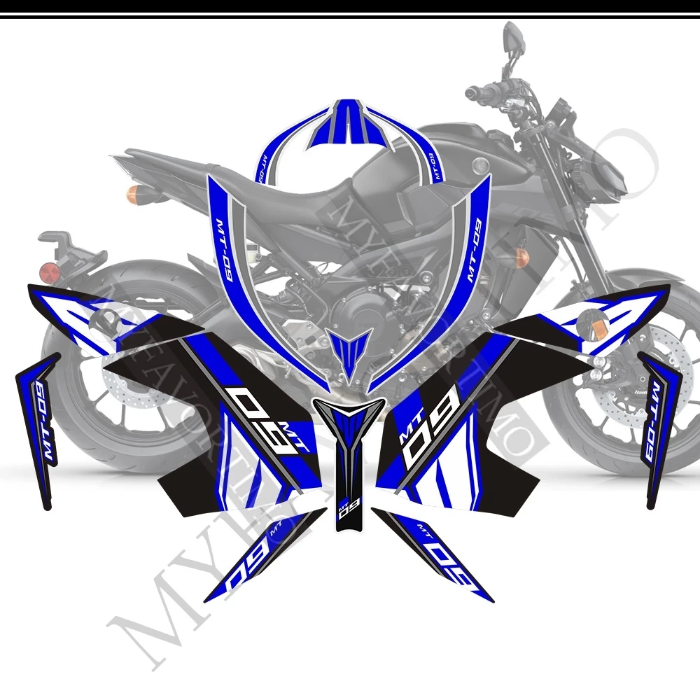За YAMAHA MT-09/SP Стикер На Мотоциклет Тампон на резервоара Стикер с Резервоар Отстрани Стикер Против Надраскване MT-09/SP 2017-2023 - 1