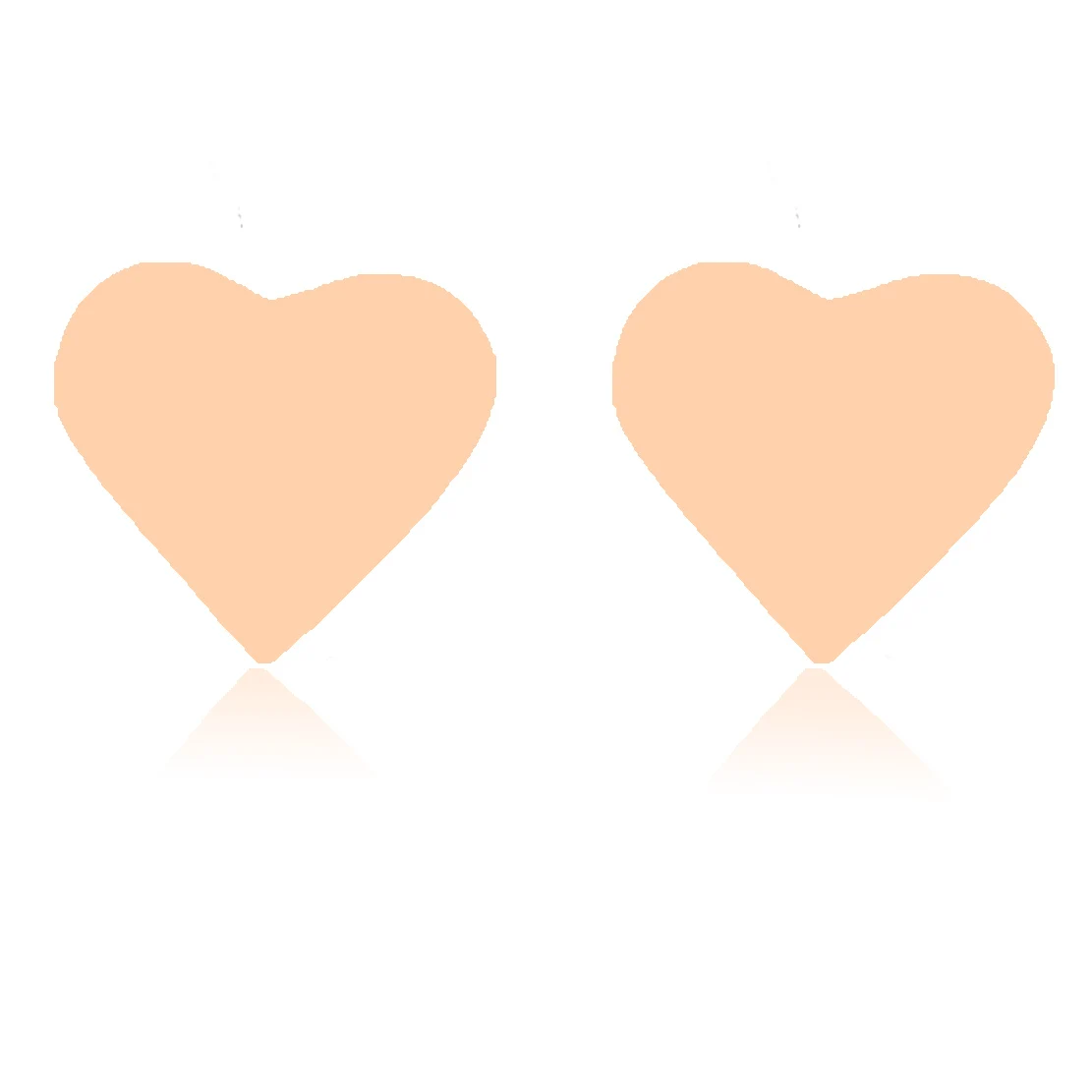 Красиви Дамски обици-карамфил с персиковым сърце от неръждаема Стомана, Малки Аксесоари-мини карамфил със свежа индивидуалност - 0