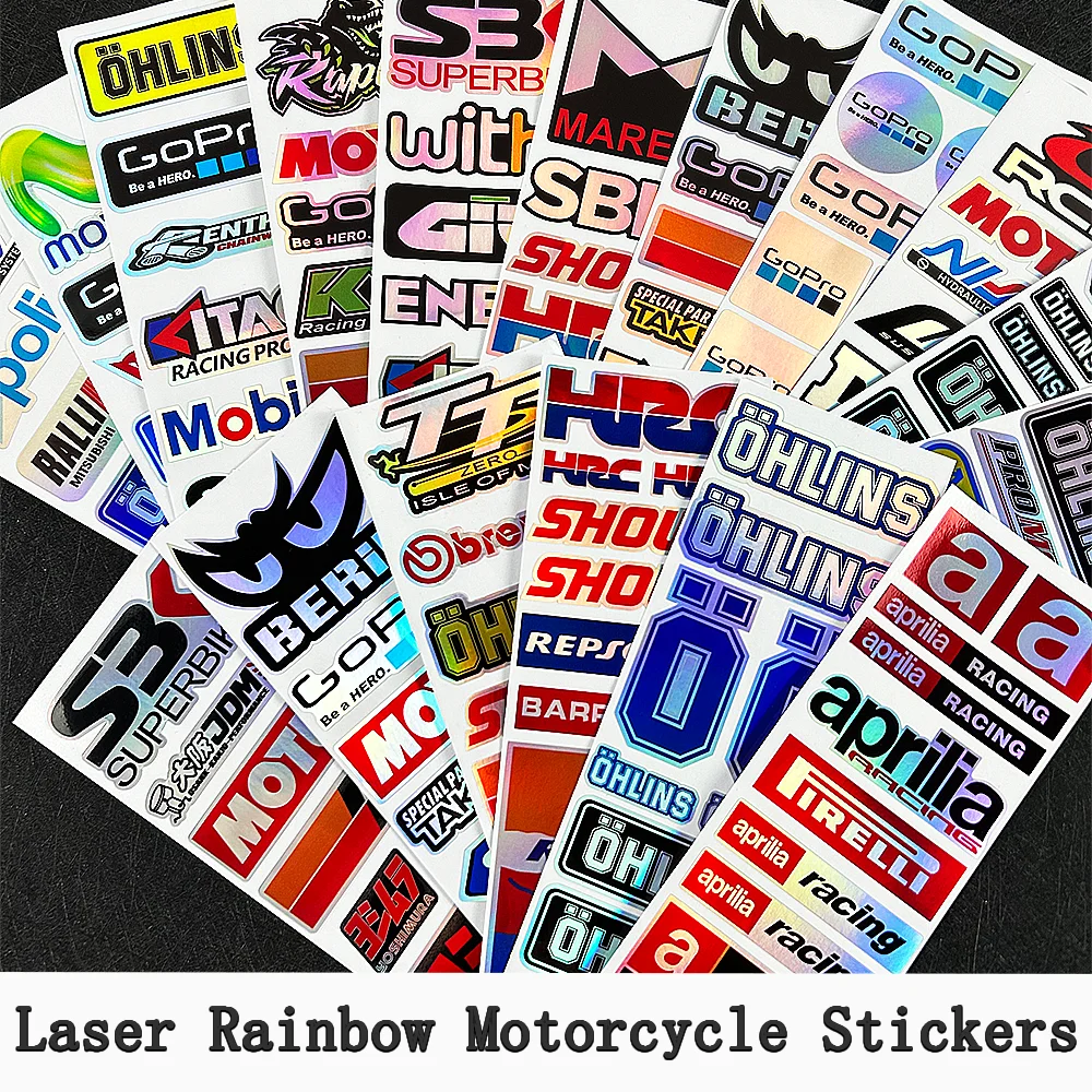 Лазерно Преливащи Отражение на Модификация на Мотоциклета Стикер на Каската Стикер с Графити за КТМ, YAMAHA, Kawasaki Suzuki, Honda, BMW, aprilia - 0