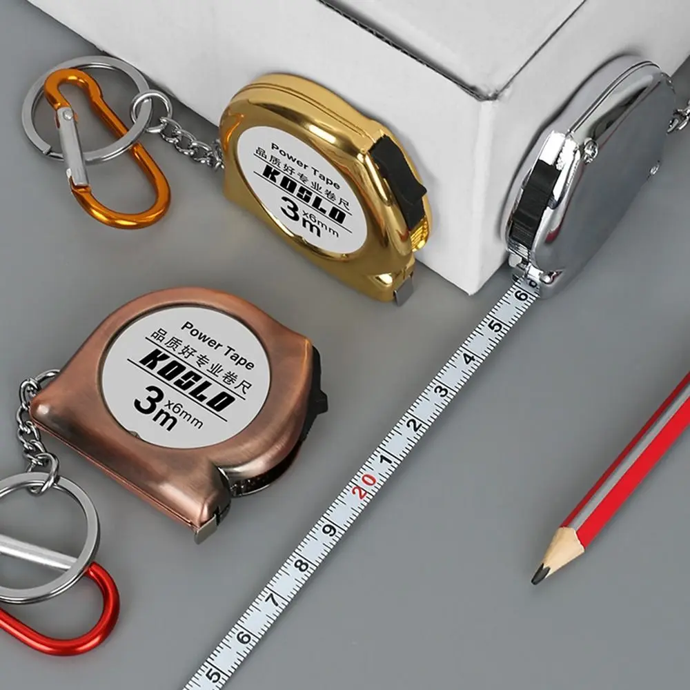 Мини-ключодържател, рулетка, 300 см, състав, Тънка малка линийка, Многофункционален инструмент за измерване, подарък владетел с брелоком - 4