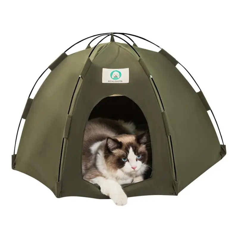 Палатка-легло за котки Водоустойчив Къща за спане на кучето Дишаща Мини-палатка за Котки Преносим Годишният Развъдник за коте Стоки за домашни любимци, на закрито и открито - 0
