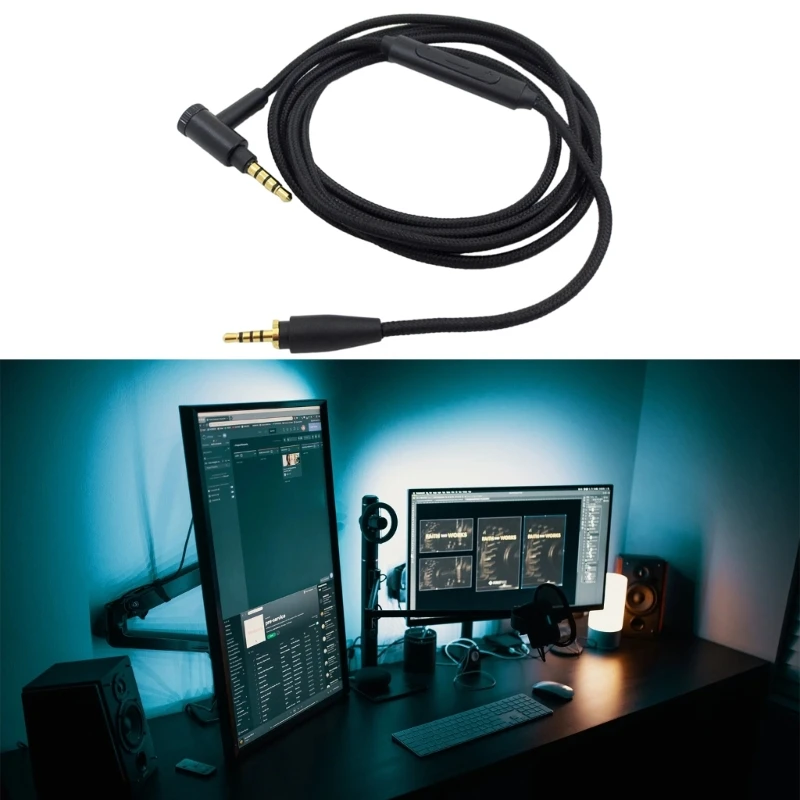 Подмяна на кабел за слушалки E56B за слушалки Sennheiser L XL за повечето устройства с 3.5 мм - 4