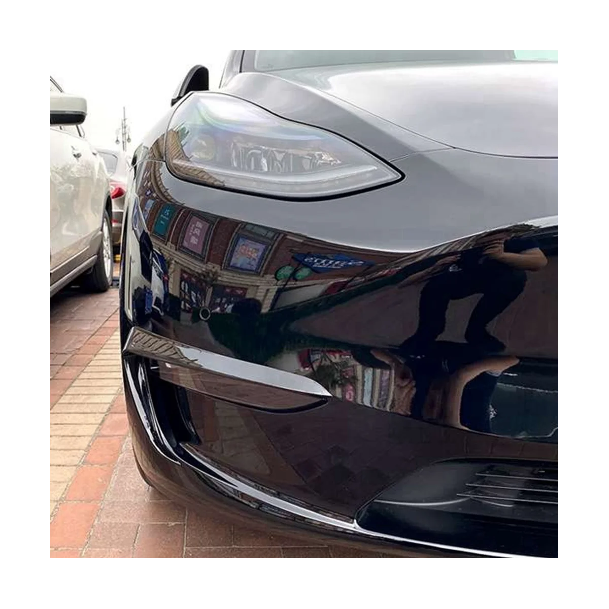 Рамка довършителни фарове за мъгла, фаровете Ветрорез фарове за мъгла, фаровете и Предната планк Ветрорез фарове за мъгла, фаровете за колата Tesla Model S 2022 - 4
