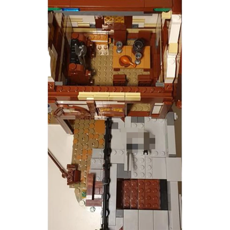 Серия от Street View MOC-94636 Средновековни конюшни, събиране на строителни блокове, експерти, образователни пъзели висока сложност, тухлени играчки, подаръци - 3