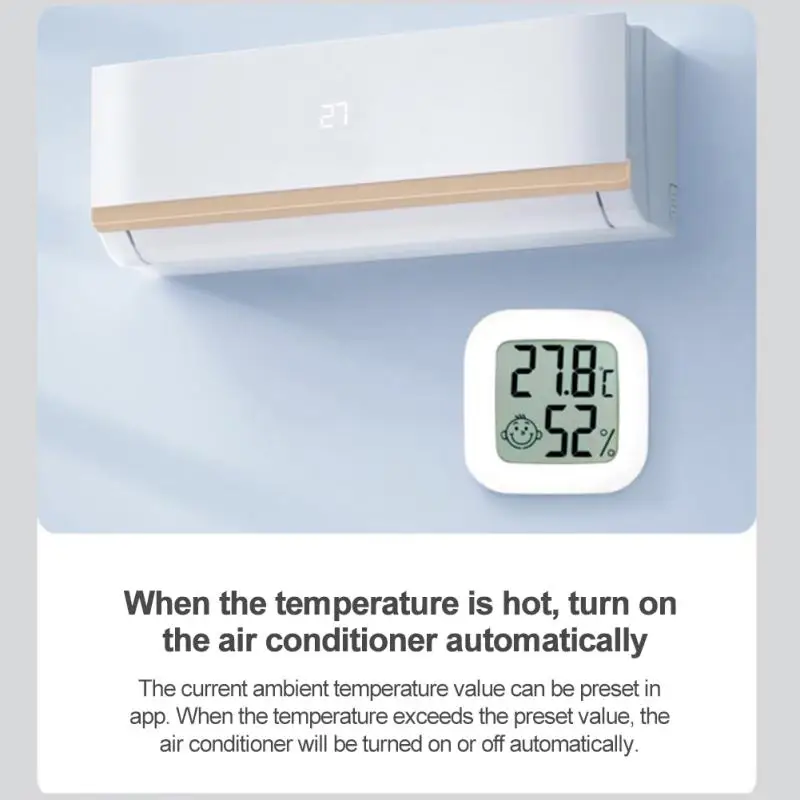Цифров термометър, Влагомер Електронен измерител на температурата и влажността в помещението, сензор за близост, измервателна станция за дома - 1