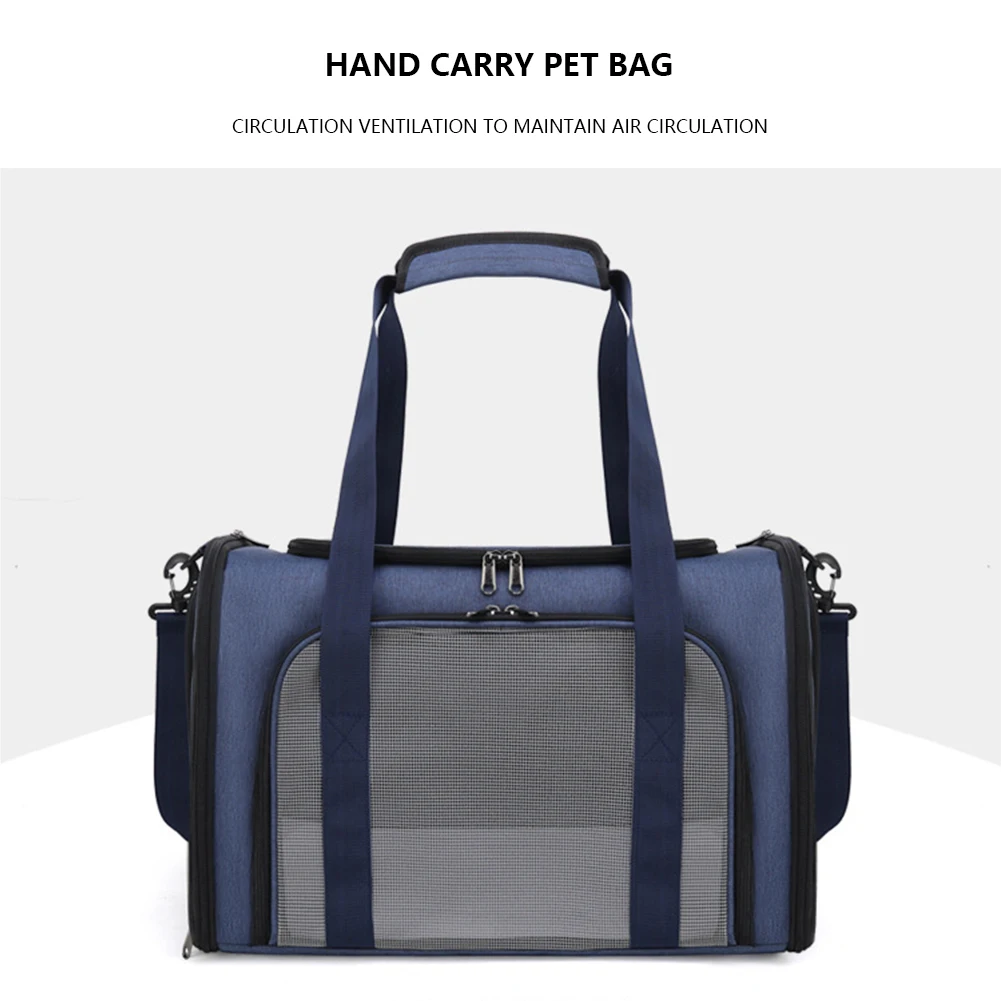 Чанта-переноска за домашни котки, по-Голямата голям чанта за пътуване, Сгъваема Дишаща Преносима Креативна Многофункционална чанта за домашни любимци - 0