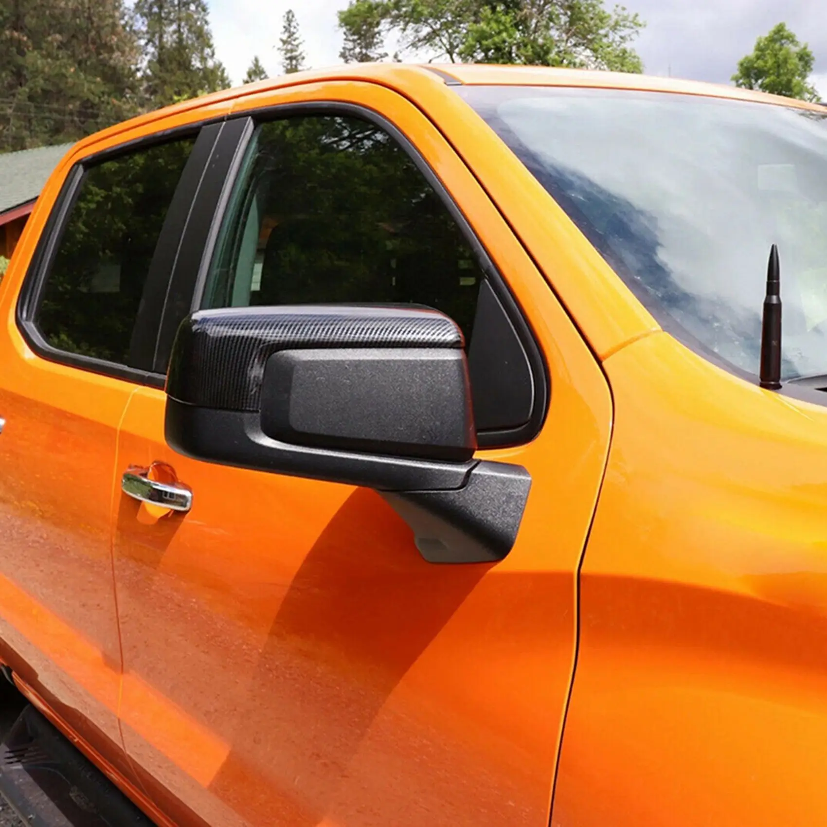 Черна капачка Огледало Странично вид на Колата, Капак, Странични огледала, Врати за Chevrolet Silverado 2019-2022 84469252 84328137 - 4