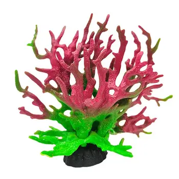Аквариум с имитация на корали, растения, украса за аквариум, многоцветен интериор за аквариум, Аксесоари за сладководни морски