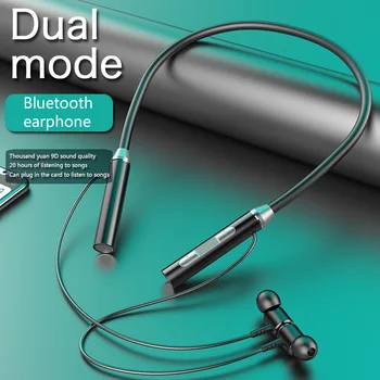 Безжични слушалки Fone Bluetooth 5.0 Слушалки с шейным ръб, Силиконова стерео слушалки Hi-Fi, Спортни слушалки, Водоустойчив Магнитни слушалки