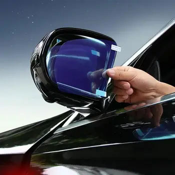 Водоустойчив стикер на огледалото за обратно виждане на автомобила, Универсална автоматична непромокаемая огледално фолио, лигав, противотуманная, HD прозрачно защитно фолио за огледала на автомобила