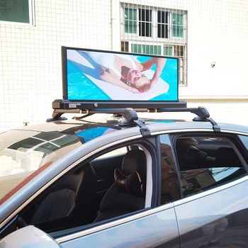 Външен двустранен екран за реклама, такси, плейър за таксита, led екран отгоре