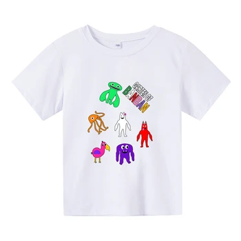 Детска тениска Garten of Banban с анимационни герои, Забавна детска тениска с графичен принтом, Тениски от 100% памук, тениски Kawaii за момчета и момичета